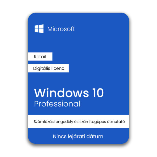 Windows 10 Professional, elektronikus licenc, e-mailben