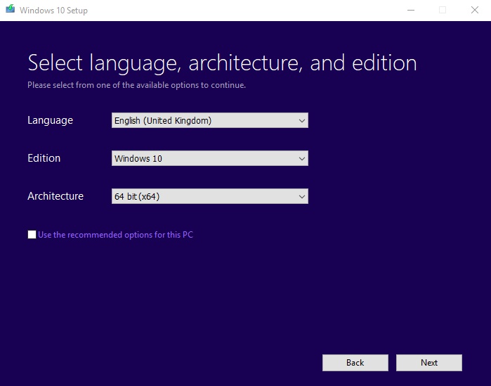 Windows 10 telepítése a nulláról 2 optiuni stick