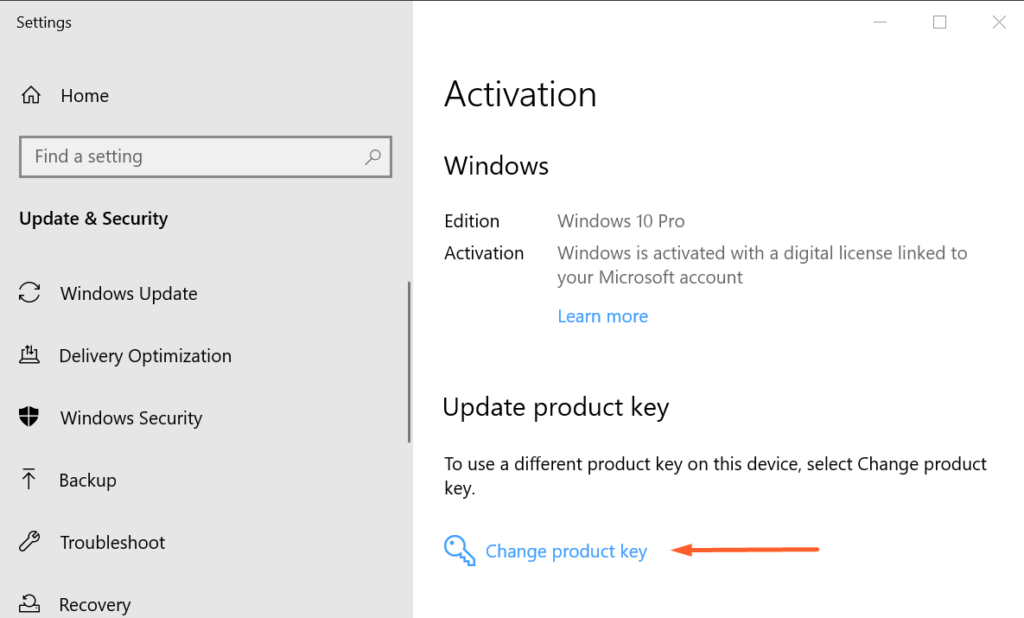 Hogyan aktiválom a Windows 10 Pro licencet 6 schimbare licenta
